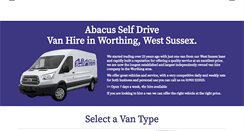 Desktop Screenshot of abacus-van-hire.co.uk