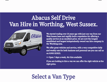 Tablet Screenshot of abacus-van-hire.co.uk